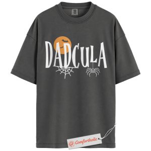 Alternative view of Dadcula Shirt, Halloween Pun Dad Graphic Tee, Spooky Season Dad Comfort Colors T-Shirt