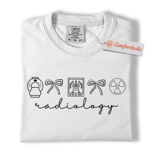 Alternative view of Radiology Shirt, Cute X-Ray T-Shirt, Medical Imaging Worker Graphic Tee, Gift for Radiologic Technologists, Rad Tech Comfort Colors Shirt