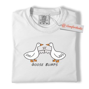 Alternative view of Goose Bumps Shirt, Funny Goose T-Shirt, Cute Animal Pun Graphic Tee, Humorous Goose Lover Comfort Colors Shirt