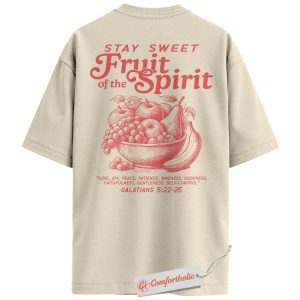 Stay Sweet Fruit of the Spirit Shirt, Biblical Fruit Graphic Tee, Christian Faith T-Shirt, Vintage Galatians 5:22-25 Comfort Colors Back Print Shirt