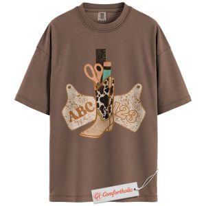 Cowboy Boot Teacher Supplies Shirt, ABC 123 Classroom Graphic Tee, Back to School T-Shirt, Educator Comfort Colors Shirt