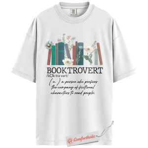 Alternative view of Booktrovert Shirt, Fictional Character Lover Shirt, Introvert Bookworm Shirt, Book Lover Shirt, Reading Comfort Colors Shirt