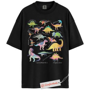 Dinosaur Species Shirt, Educational Dino Name Tee, Paleontology T-Shirt, Science Learning Comfort Colors Shirt