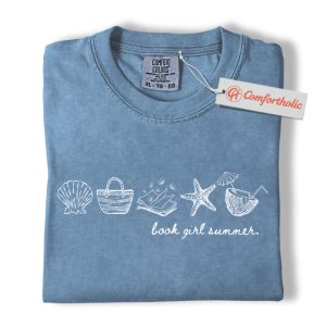 Book Girl Summer Shirt, Beach Reading Shirt, Book Lover Shirt, Aesthetic Vacation Comfort Colors Shirt