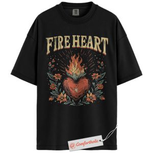 Fire Heart Shirt, Aelin Galathynius Shirt, Throne of Glass Shirt, Vintage Fantasy Graphic Shirt, Bookish Comfort Colors Shirt