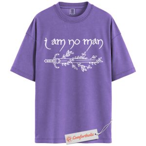 I Am No Man Shirt, Lord of the Rings Shirt, Éowyn Sword Graphic Shirt, Feminist Fantasy Bookish Shirt, LOTR Comfort Colors Shirt