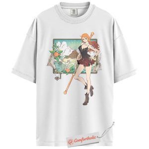 Alternative view of Nami Shirt, One Piece Shirt, Anime Shirt, Comfort Colors Shirt