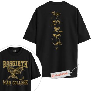 Basgiath War College Shirt, Fourth Wing Shirt, Dragon Riders Shirt, Fantasy Book Shirt, Empyrean Series Fan Shirt, Bookish Comfort Colors Shirt 2-Sided