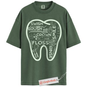 Tooth Shirt, Dentist Shirt, Dental Hygienist Shirt, Dental Assistant Shirt, Oral Care Illustration Comfort Colors Shirt