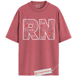 RN Shirt, Nurse Life Graphic Shirt, Registered Nurse Shirt, Comfort Colors Shirt