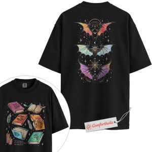 A Court of Thorns and Roses Shirt, ACOTAR Book Stack Shirt, The Bat Boys Shirt, Fantasy Novel Fan Shirt, Comfort Colors Shirt 2-Sided
