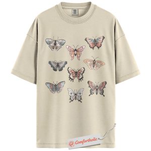 Butterfly Species Shirt, Vintage Insect Shirt, Nature Lover Shirt, Butterfly Comfort Colors Shirt