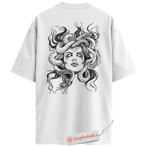 Alternative view of Medusa Back Print Shirt, Greek Mythology Shirt, Dark Aesthetic Snake Hair Shirt, Gothic Comfort Colors Shirt