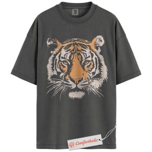 Alternative view of Tiger Shirt, Wild Animal Shirt, Big Cat Nature Shirt, Jungle Wildlife Shirt, Comfort Colors Shirt