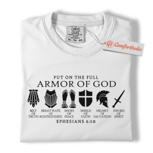 Alternative view of Armor of God Shirt, Ephesians 6:10 Bible Verse Shirt, Christian Shirt, Spiritual Warfare Shirt, Faith-Based Gift, Comfort Colors Shirt