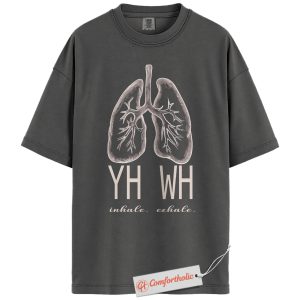 YHWH Inhale Exhale Shirt, Christian Shirt, Breath of God Shirt, Yahweh Lung Graphic Shirt, Faith-Based Inspiration Shirt, Bible Verse Comfort Colors Shirt