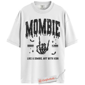 Alternative view of Mombie Shirt, Funny Zombie Mom T-Shirt, Halloween Mommy Graphic Tee, Spooky Mom Life Quote Shirt, Family Comfort Colors Shirt