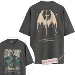 Night Court Velaris Shirt, ACOTAR Bookish T-Shirt, To the Stars Who Listen Fantasy Graphic Tee, A Court of Thorns and Roses Comfort Colors Shirt 2-Sided