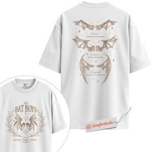 Alternative view of The Bat Boys Shirt, ACOTAR Night Court T-Shirt, Rhysand Azriel Cassian Tee, Crescent City Sarah J Maas Merch, Fantasy Bookish Comfort Colors Shirt 2-Sided