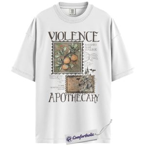 Alternative view of Violence Apothecary Shirt, Fourth Wing T-Shirt, Basgiath War College Tee, Dragon Rider Novel Gift, Fantasy Bookish Comfort Colors Shirt