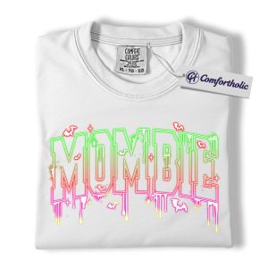 Alternative view of Mombie Shirt, Funny Halloween Mom T-Shirt, Spooky Zombie Mama Graphic Tee, Cute Fall Outfit for Moms, Family Comfort Colors Shirt