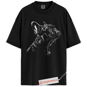 French Bulldog Shirt, Dog Lover T-Shirt, Realistic Sketch Frenchie Graphic Tee, Artistic Pet Portrait Gift, Dog Owner Comfort Colors Shirt
