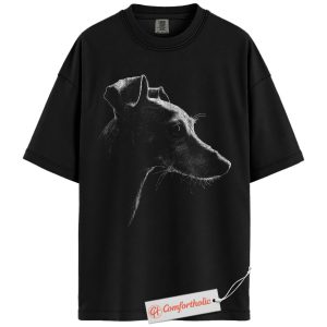 Italian Greyhound Shirt, Iggy Dog Lover T-Shirt, Dog Mom & Dad Graphic Tee, Elegant Pet Portrait Gift for Dog Owners, Comfort Colors Shirt