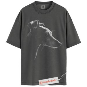 Alternative view of Italian Greyhound Shirt, Iggy Dog Lover T-Shirt, Dog Mom & Dad Graphic Tee, Elegant Pet Portrait Gift for Dog Owners, Comfort Colors Shirt