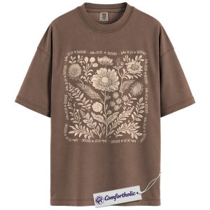 Blessed John 20:29 Shirt, Christian Bible Verse T-Shirt, Floral Faith Graphic Tee, Religious Gift for Women of Faith, Comfort Colors Shirt