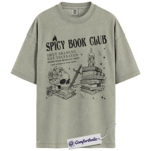 Alternative view of Spicy Book Club Shirt, Funny Morally Grey Bookish T-Shirt, Smut Reader Graphic Tee for Women, Dark Romance Fantasy Book Lover Gift, Comfort Colors Shirt