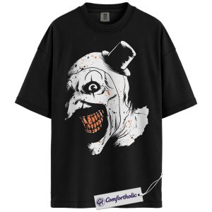 Art the Clown Shirt, Terrifier Shirt, Horror Movie Graphic Tee, Halloween T-Shirt, Comfort Colors Shirt