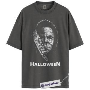 Alternative view of Michael Myers Shirt, Halloween T-Shirt, Horror Movie Graphic Tee, Comfort Colors Shirt