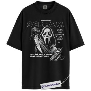 Ghostface Shirt, Scream Shirt, Horror Movie Graphic Tee, Halloween T-Shirt, Comfort Colors Shirt
