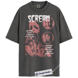 Alternative view of Scream Shirt, Horror Movie Graphic Tee, Halloween T-Shirt, Comfort Colors Shirt