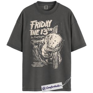 Alternative view of Jason Voorhees Shirt, Friday the 13th Shirt, Horror Movie Graphic Tee, Halloween T-Shirt, Comfort Colors Shirt