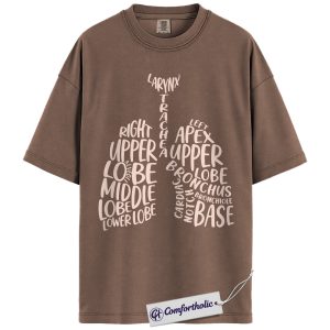 Anatomy Lungs Shirt, Respiratory Therapy T-Shirt, Human Lung Anatomy Graphic Tee, Gift for Pulmonologists & Respiratory Therapists, Comfort Colors Shirt