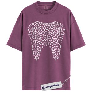 Tooth Anatomy Shirt, Dentist T-Shirt, Dental Hygienist Graphic Tee, Funny Dental Assistant Gift for Dentistry Lovers, Comfort Colors Shirt