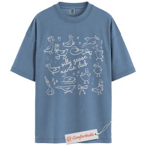 Alternative view of Silly Goose Auntie Club Shirt, Funny Aunt T-Shirt, Cute Goose Graphic Tee, Family Humor Comfort Colors Shirt