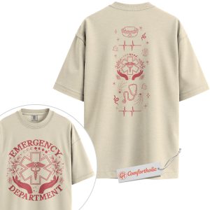 Emergency Department Shirt, ER Nurse T-Shirt, Medical Worker Graphic Tee, Gift for Nurse & Doctor, Healthcare Appreciation Comfort Colors Shirt 2-Sided