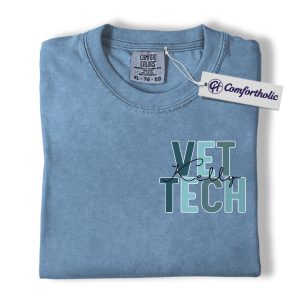 Custom Vet Tech Shirt, Personalized Veterinary Technician T-Shirt, Custom Name Animal Care Graphic Tee, Unique Gift for Vet Techs, Comfort Colors Shirt