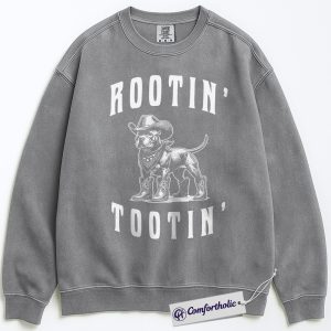 Alternative view of Rootin Tootin Cowboy Dog Sweatshirt, Funny Western Dog Pullover, Cute Country Cowgirl Graphic Crewneck, Southern Rodeo Gift for Pet Lovers, Comfort Colors Sweatshirt