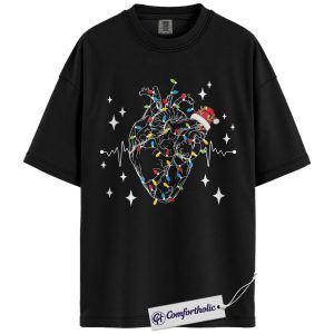 Anatomical Heart Christmas Shirt, Medical Worker Holiday T-Shirt, Festive Cardiology Graphic Tee, Cute Nurse & Doctor Gift, Christmas Comfort Colors Shirt