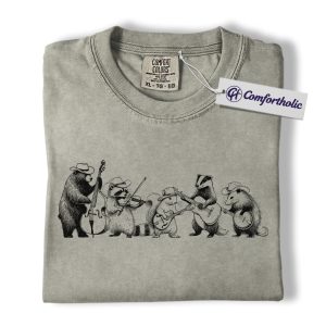 Country Animal Band Shirt, Funny Western Music T-Shirt, Vintage Wildlife Graphic Tee, Cute Gift for Music Lovers, Comfort Colors Shirt