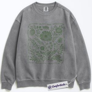 Alternative view of Blessed John 20:29 Sweatshirt, Christian Bible Verse Pullover, Floral Faith Graphic Crewneck, Religious Gift for Women of Faith, Comfort Colors Sweatshirt