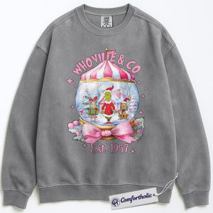 The Grinch Sweatshirt, Christmas Pullover, Animated Graphic Crewneck, Christmas Comfort Colors Sweatshirt