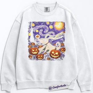 Alternative view of The Nightmare Before Christmas Sweatshirt, Christmas Pullover, Animated Graphic Crewneck, Christmas Comfort Colors Sweatshirt