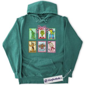 The Grinch Hoodie, Christmas Hoodie, Animated Graphic Pullover, Christmas Comfort Colors Hoodie