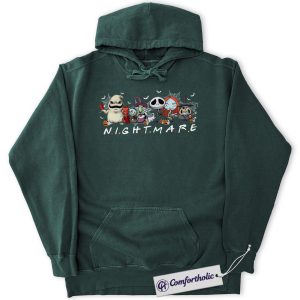 The Nightmare Before Christmas Hoodie, Animated Graphic Pullover, Comfort Colors Hoodie