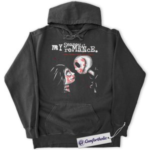 Sally and Jack Skellington Hoodie, The Nightmare Before Christmas Hoodie, Animated Graphic Pullover, Comfort Colors Hoodie