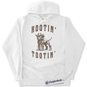 Rootin Tootin Cowboy Dog Hoodie, Funny Western Pup Hoodie, Cute Country Cowgirl Graphic Pullover, Southern Rodeo Gift for Dog Lovers, Comfort Colors Hoodie
